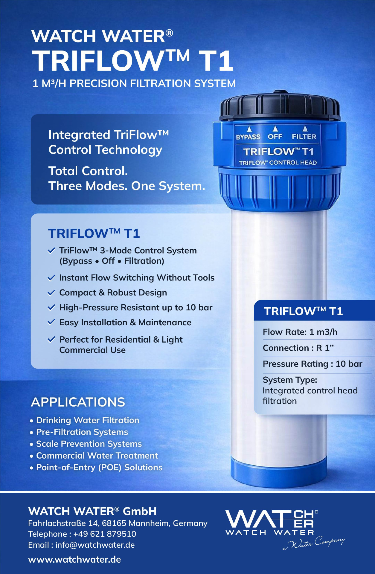 Watch Water TriFlow T1