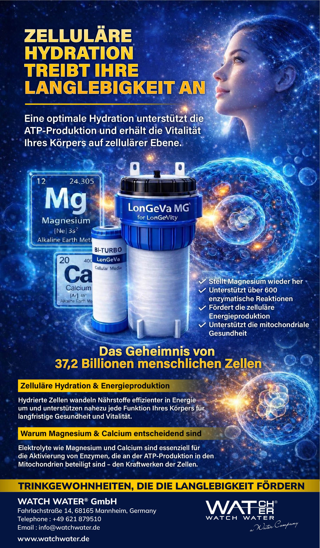 Zelluläre Hydration und Langlebigkeit (German Edition)