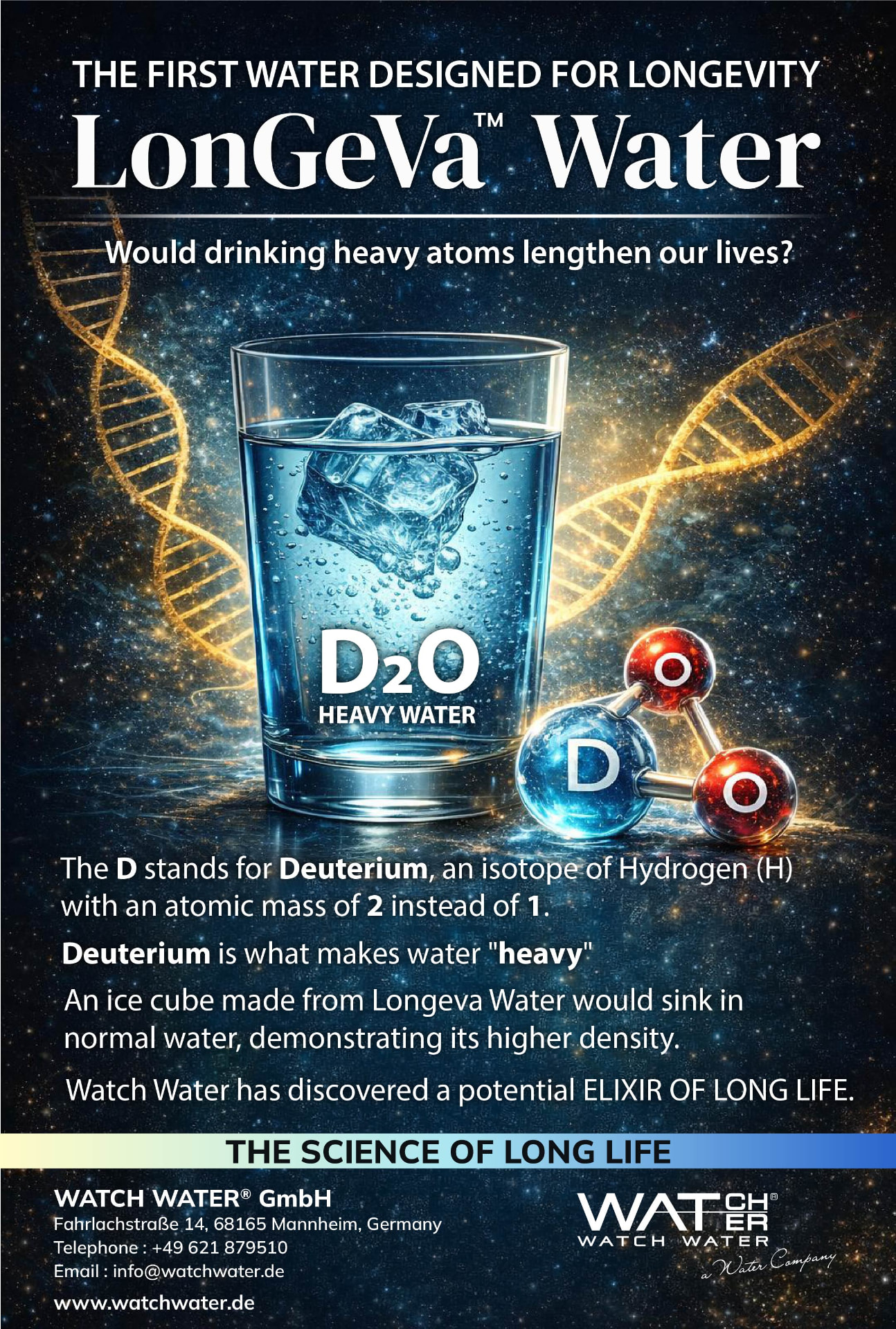 Heavy Water, Ice Density and Longevity