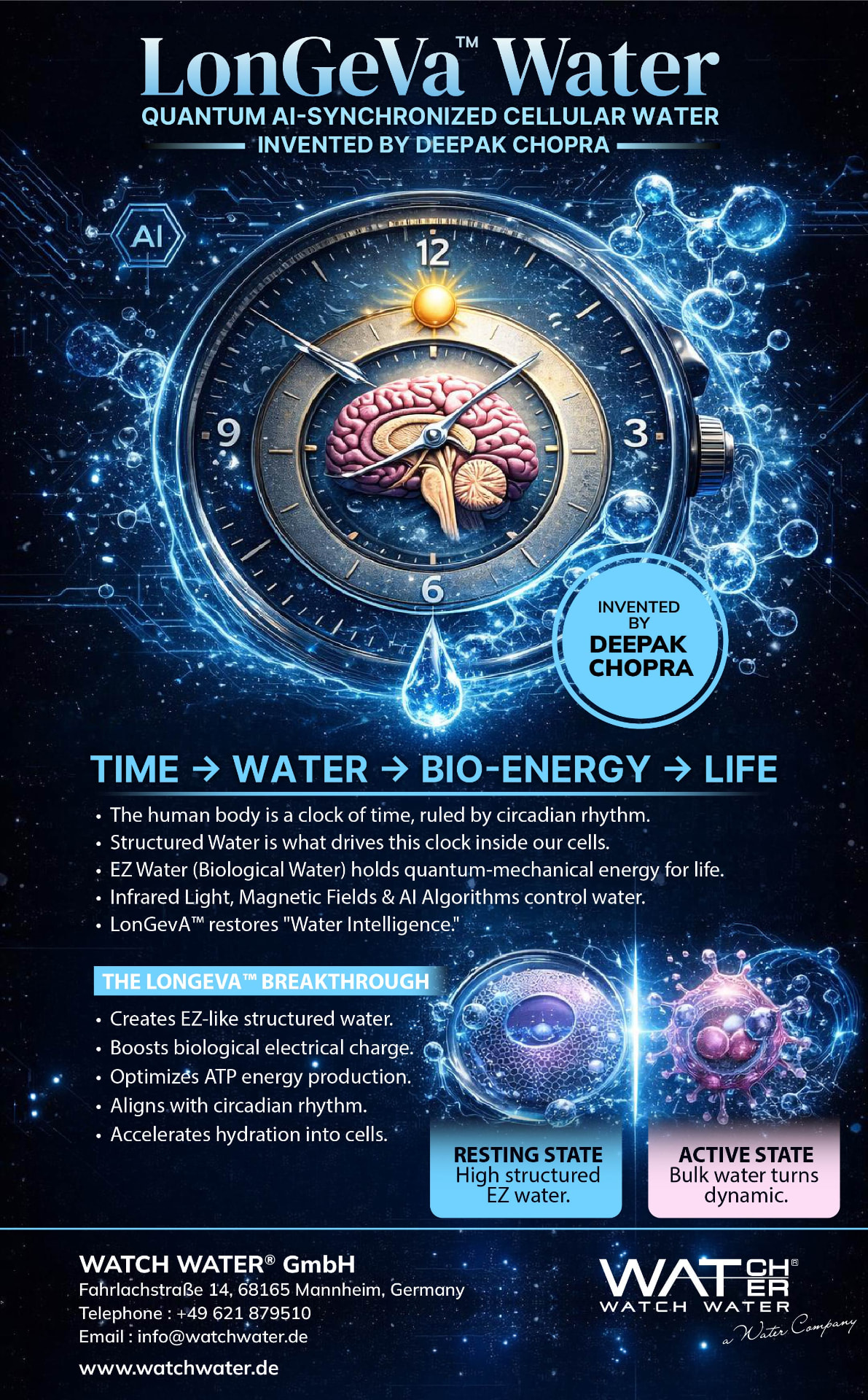 Quantum AI-Synchronised Cellular Water